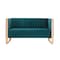 Manhattan Comfort Trillium Loveseat in Aqua Blue and Rose Gold LS016-TL - alternate 1